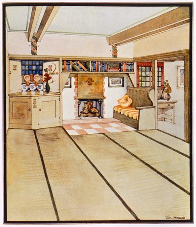 Ein Wohnzimmer im Arts-and-Crafts-Stil von Tom Merry